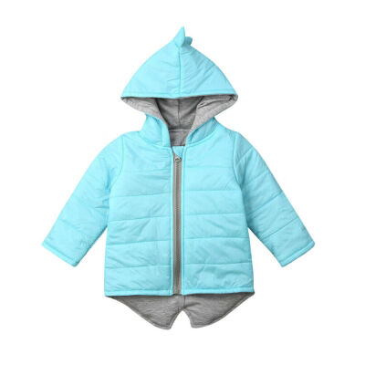 

Kids Baby Boys Girls Dinosaur Hooded Coat Jacket Winter Toddler Thick Outwear