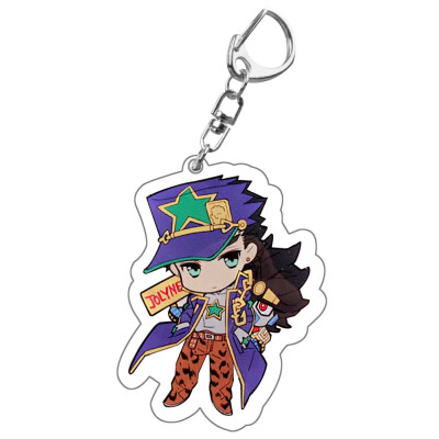 

CAR-TOBBY Anime Jojo Bizarre Adventure Acrylic Pendant Keychain Cosplay Prop Accessories Key Ring