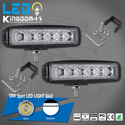 

2x 6INCH 36W LED WORK LIGHT BAR SPOT OFFROAD ATV FOG TRUCK LAMP 4WD 12V 6"