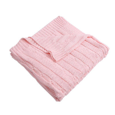 

Home Decorative Cozy Cotton Knitted Blanket Pure Color Soft Comfortable Sofa Travel Picnic Blanket