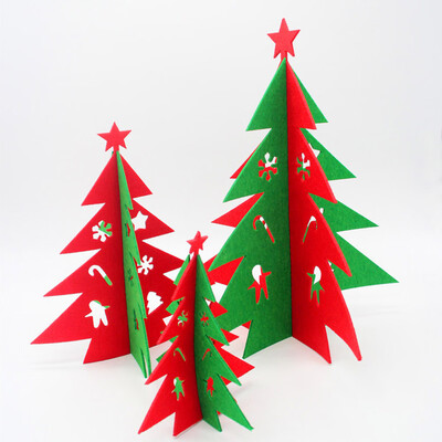 

Tailored Christmas Decorations Non-Woven Hollow Christmas Tree Hotel Mall Decoration