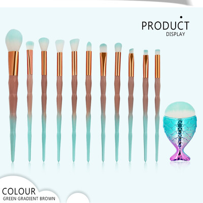 

Gobestart 12Pc Makeup Brushes Set Powder Foundation Eyeshadow Eyeliner Lip Cosmetic Brush