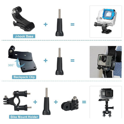 

17 In 1 Basic Sports Action Camera Accessory Kit Set With Selfie Stick Chest Strap for GoPro Hero 76543 Hero Session Xiaomi Y