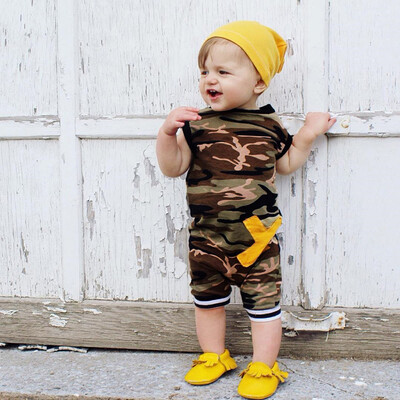 

Newborn Infant Baby Boys kid Romper Camouflage Jumpsuit Clothes Outfit