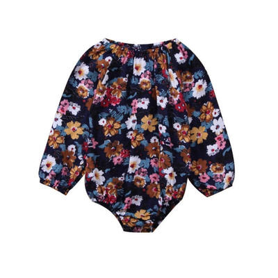 

Cute Summer Newborn Baby Girls Floral Long Sleeve Romper Top Bodysuit Jumpsuit Clothes Outfits