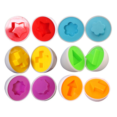 

6x Capsule Egg Shape Smart Matching Pairings Educational Study Baby Kid Toy