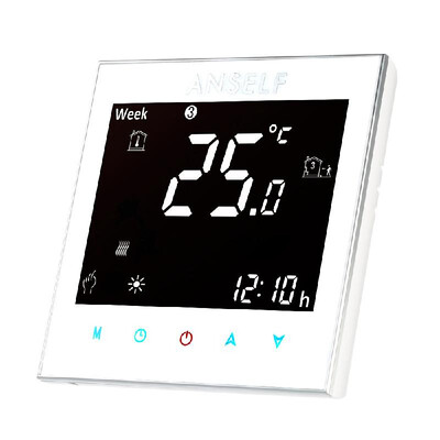 

Anself 16A 110240V Electric Heating Thermostat with Touch Screen LCD Display 7-Day Programmable Room Temperature Controller Home