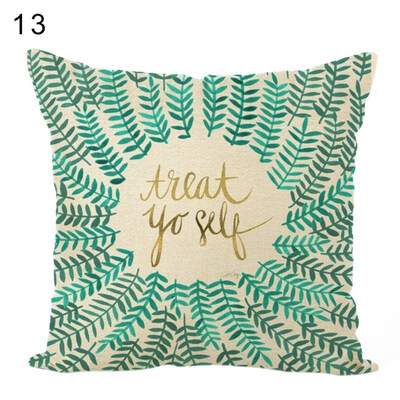 

45x45cm Plants Pattern Pillow Case Cushion Cover Home Cafe Sofa Bed Car Decor