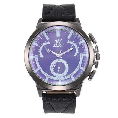 

Gobestart Luxury Men Watch Business Large Dial Watch Fashion Quartz Leather Belt Watch