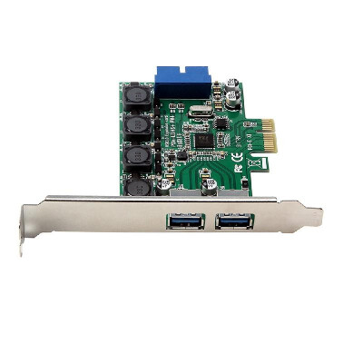 

High-Speed 2-Port USB 30 19-PIN to PCI-E Expansion Card PCI Express Adapter Converter Card For Desktop PC