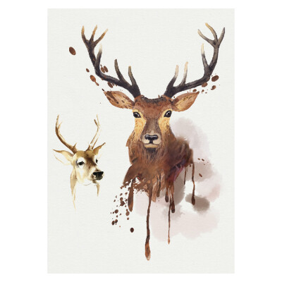 

〖Follure〗Christmas Cute Deer Head Environmental Waterproof Tattoo Sticker