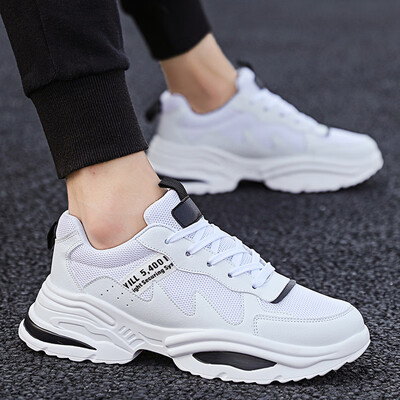 

Summer white shoes sports&leisure breathable mens old man outdoor climbing wild shoes increased shoes mens white tide shoes