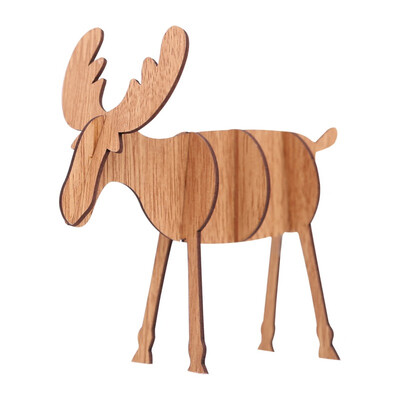 

New Hot diy wooden christmas elk Deer Decorations Xmas Tree Hanging Ornaments Pendant Gift christmas home decoration