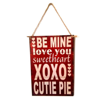 

Wooden Letter Wall Hanging Board Plaques Signs Plate Valentine Day Decor