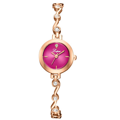 

Best Selling Women Watches Rose Dial Ladies Quartz Wristwatch Rhinestone Alloy Bracelet Strap Business Clock Gift Reloj Mujer50