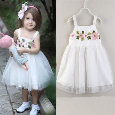 

Kids Baby Flower Girl Party Skirts Dress Wedding Bridesmaid Dresses Princess