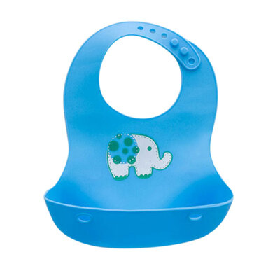 

Adjustable Infants Silicone Waterproof Oil-Proof Cartoon Bibs Baby Kids Lunch Bibs