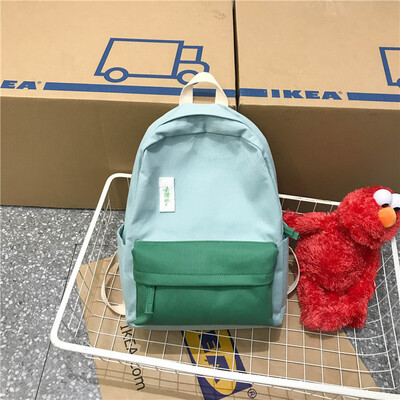 

Korean version of schoolbag for female Harajuku ulzzang high school students backpack campus collision color tide brand large capa