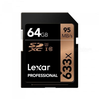 

Lexar 633X SD 4K 64GB Memory Card With 95MBS Read Speed