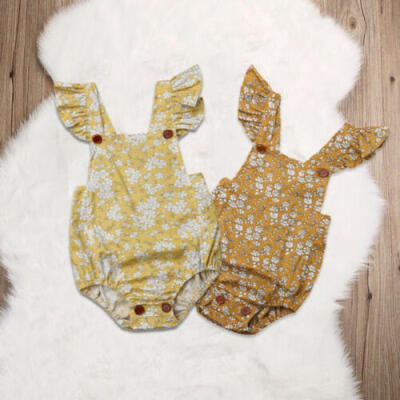 

Newborn Baby Girls Floral Romper Bodysuit Jumpsuit Clothes Sunsuit Outfits 0-24M