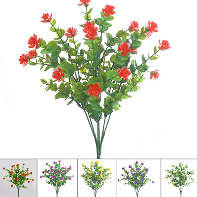 

4pcs Rose Camellia Artificial Fake Flower Vase Arangement Home Wedding Decor