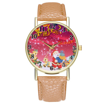 

2018 Santa Claus Womens Watches Fashion Gift Christmas Tree Pendant Wrist Watch Women Christmas Ladies Quartz Clock Reloj &Ff