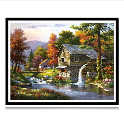 

DIY Diamond Painting Villa Cabin Round Diamond Embroidered Cross Stitch Crystal Diamond Painting 3040