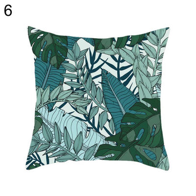 

Tropical Plant Leaf Pillow Case Cushion Cover Sofa Bed Car Cafe Office Decor