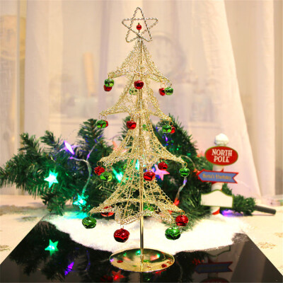 

Toponeto Mini Desktop Iron Christmas Tree Home Office Decoration Gift Ornaments Creative