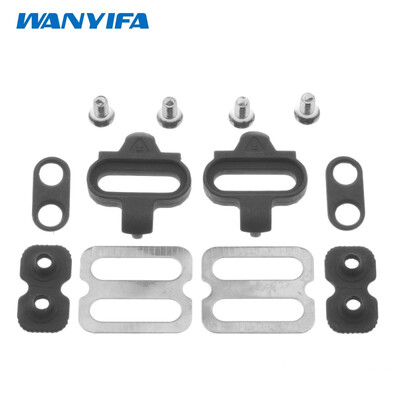 

New Mountain Bicycle Pedals Cleat Biking MTB Bike Cleat Set Clip-in Clips Kit WHardware Nuts Cleats SPD Pedals Plate