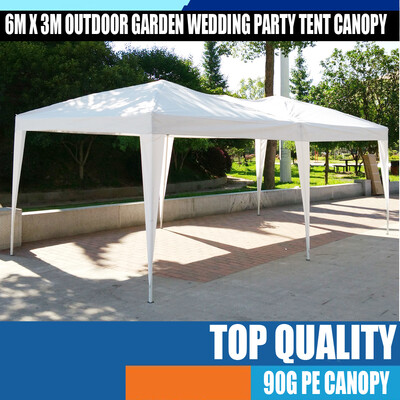 

3 x 6m Home Use Outdoor Camping Waterproof Folding Tent with Carry Bag White
