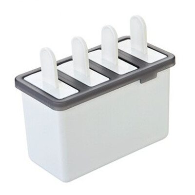 

New 4 Grids Popsicle Mold Household Ice Cream Mold Juice Ice Box Kitchen DIY