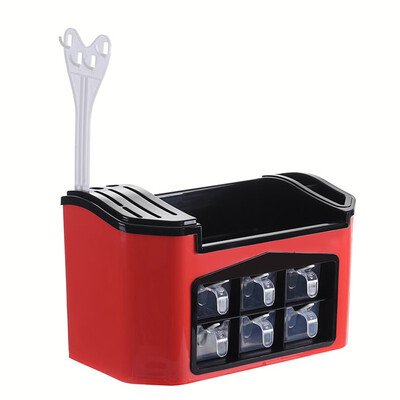 

Toponeto Seasoning Rack Spice Pot Box Storage Container Condiment Jar Kitchen Home Tool
