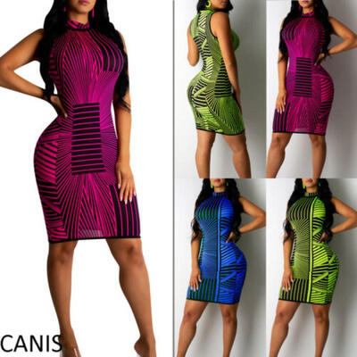 

Fashion Women Bodycon Sleeveless Dress Evening Party Cocktail Club Mini Sundress
