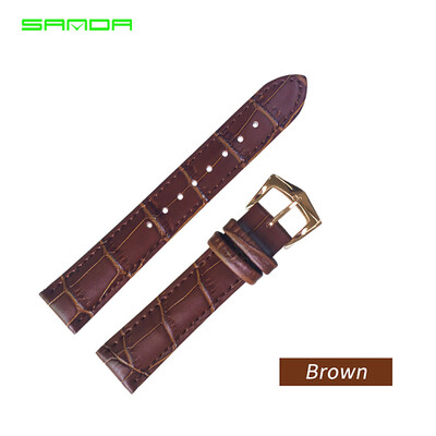 

Gobestart Multicolor Rose Gold Gold Buckle Soft Real Leather Strap Watch Accessories 18mm
