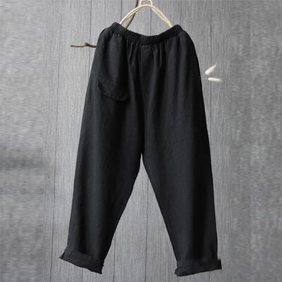 

Tailored Women Pure Color Multi Bag Hallen Wide Legged Loose Pants