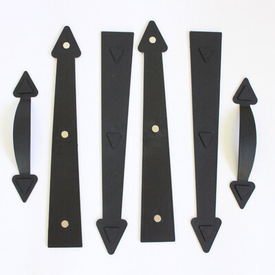 

〖Follure〗Magnetic Decorative Garage Door Curb Appeal Faux Hinges Handles Hardware Kit