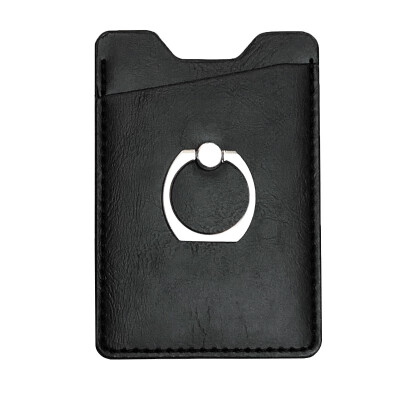 

Phone card case with leather ring buckle