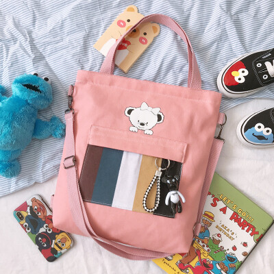 

Canvas bag female canvas single shoulder ins Korean version student canvas bag