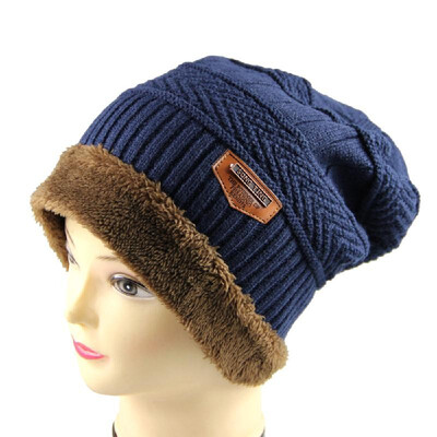 

Men Winter Warm Knitting Hat Soft Warm Knitted Cap