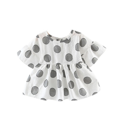 

2019 Summer Toddler Baby Girls Dresses Child Floral Ruffles Half Sleeve Dresses Outfits Kids Clothes Vestido 0-4Y