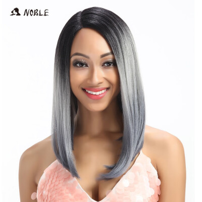 

Noble Wavy Lace Front Wigs 20 Inch Long Silve Kanekalon Synthetic Wig Cosplay Wigs For Women Heat Resistant Free Shipping