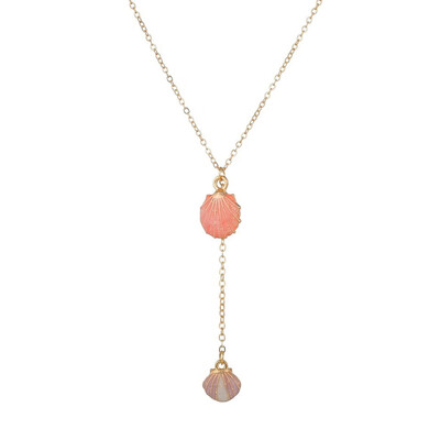 

New Multicolor Shell Pearl Pendant Simple Exquisite Sweet Girl Fashion Jewelry Summer Gift Clothing Accessories Gold Necklace