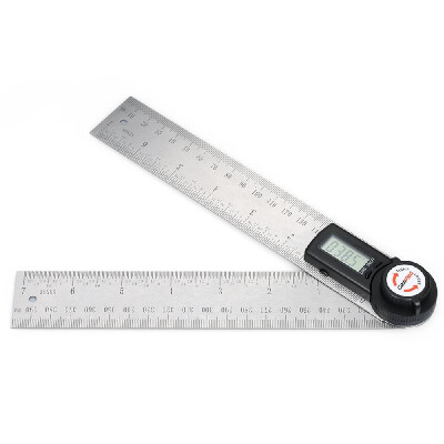 

GemRed 2-in-1 Digital Angle Rule Goniometer Angle Gauge Stainless Steel Angle Finder Clinometer Digital Display Angle Ruler in 200