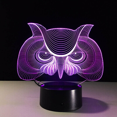 

〖Follure〗3D illusion Visual Night Light 7 Colors Change LED Desk Lamp Bedroom Home Decor