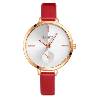 

Minimalism Womens Watches Scale Disc Ladies Quartz Movement Wristwatch Golden Border Leather Strap Clock Fashion Montre Femme50