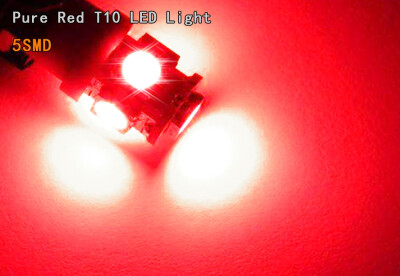 

20PCS Super Red T10 Wedge 5-SMD 5050 LED Light bulbs W5W 2825 158 192 168 194