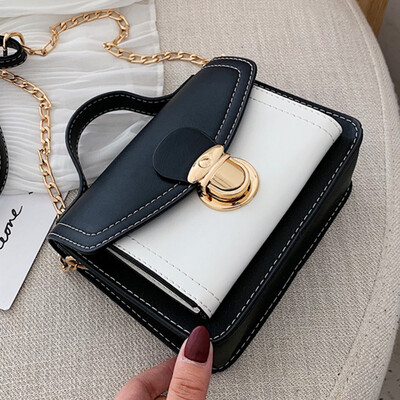 

Norths bag lock women2019 new style style small square bag hand-held womens bag Korean chain one-shoulder one-shoulder