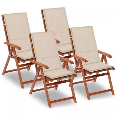 

Garden Chair Cushions 4 pcs Cream 472"x197"x118