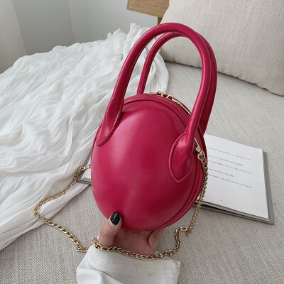 

Tailored Women Dinosaur Egg Shape Crossbody Bag Leather Bag Shoulder Bag Chain Bags